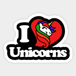 I love unicorns Sticker